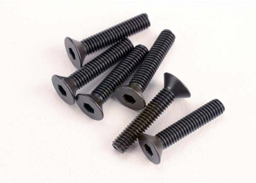 Traxxas Screws M3x15mm Countersunk Hex Socket (6) TRX2553