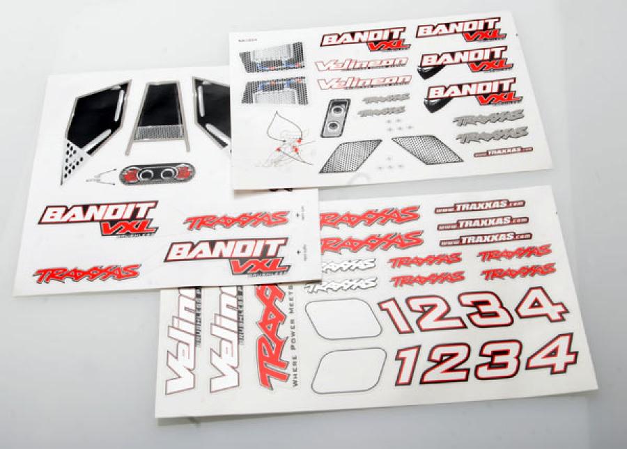 Traxxas Decal Sheets, Bandit VXL TRX2413R