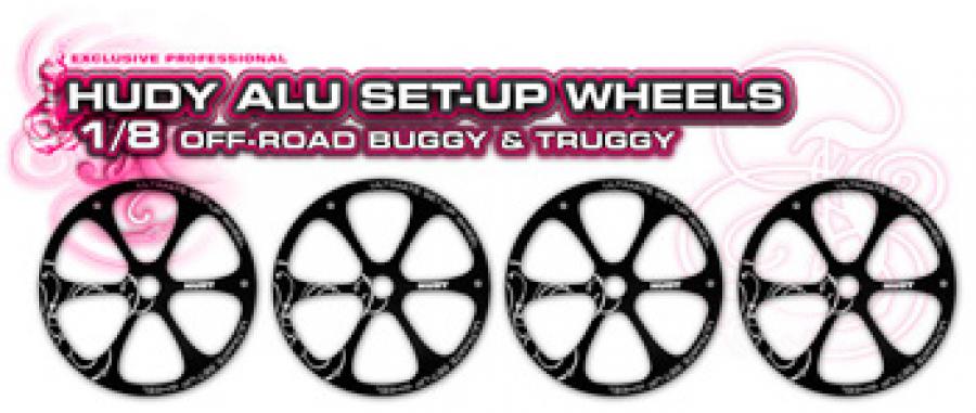 Hudy Set-Up wheels 1/8 off-road 4pc 108870
