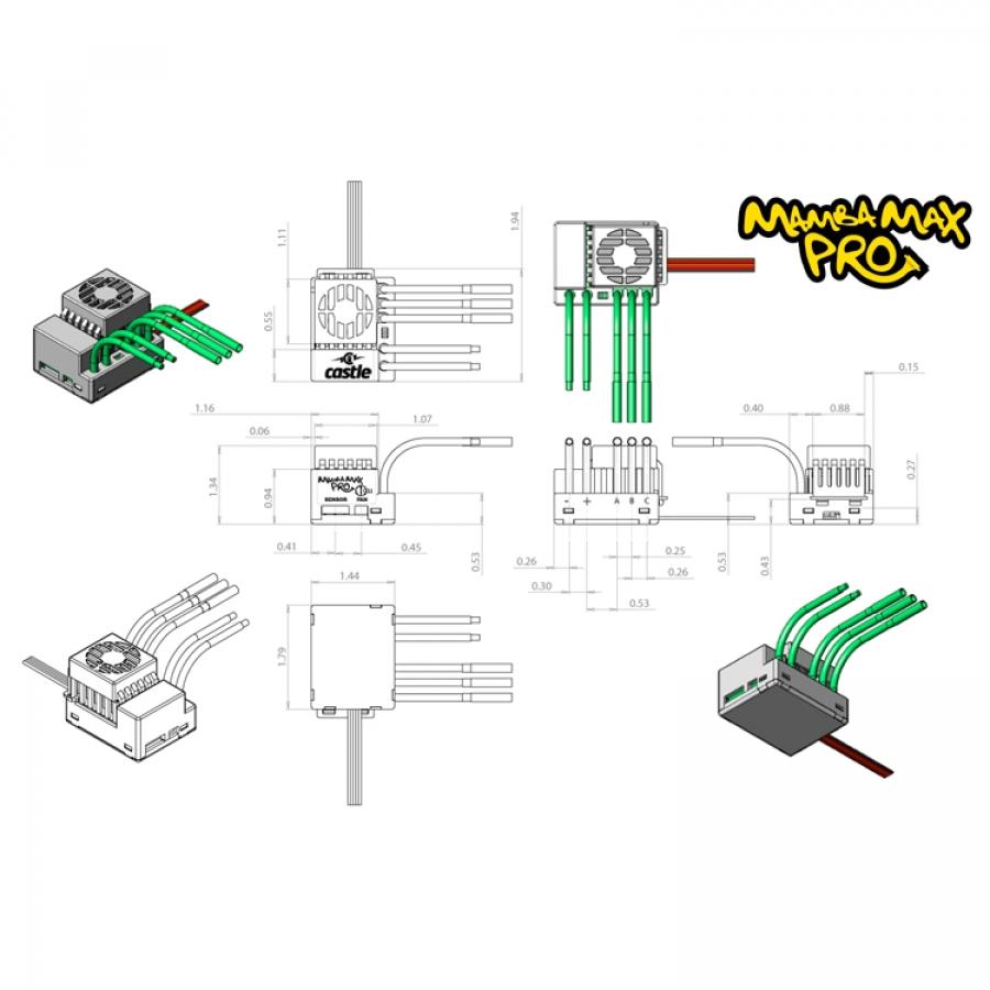 MAMBA MAX PRO 1:10 25V Car ESC w/1406-6900 motor *