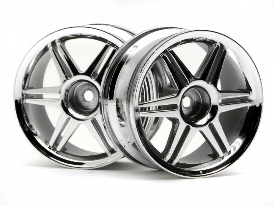 HPI Racing  12 SPOKE CORSA WHEEL CHROME 26MM (3MM OFFSET) 3802
