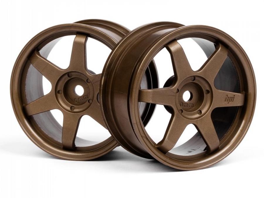 HPI Racing  TE37 WHEEL 26mm BRONZE (0mm OFFSET) 3838