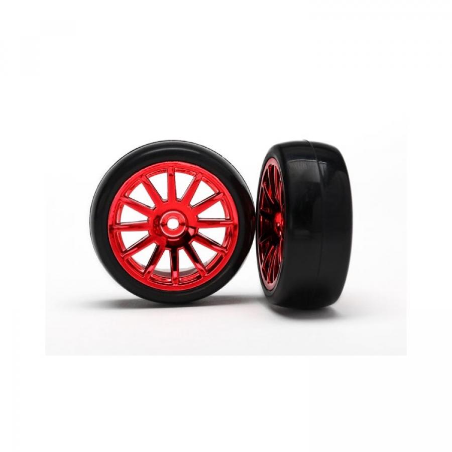 Tires & Wheels Slicks/12-Spoke Red LaTrax Rally (2)