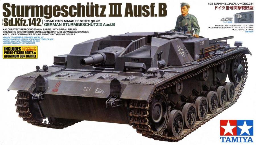 Tamiya 1/35 Sturmgeschütz III Ausf.B pienoismalli