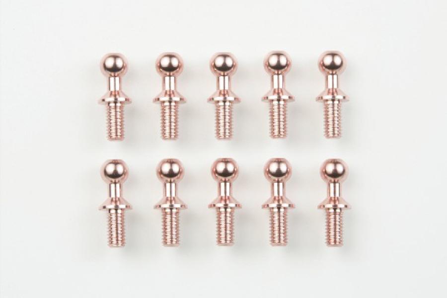 Alu. 4mm ball connect. 10stk Pink