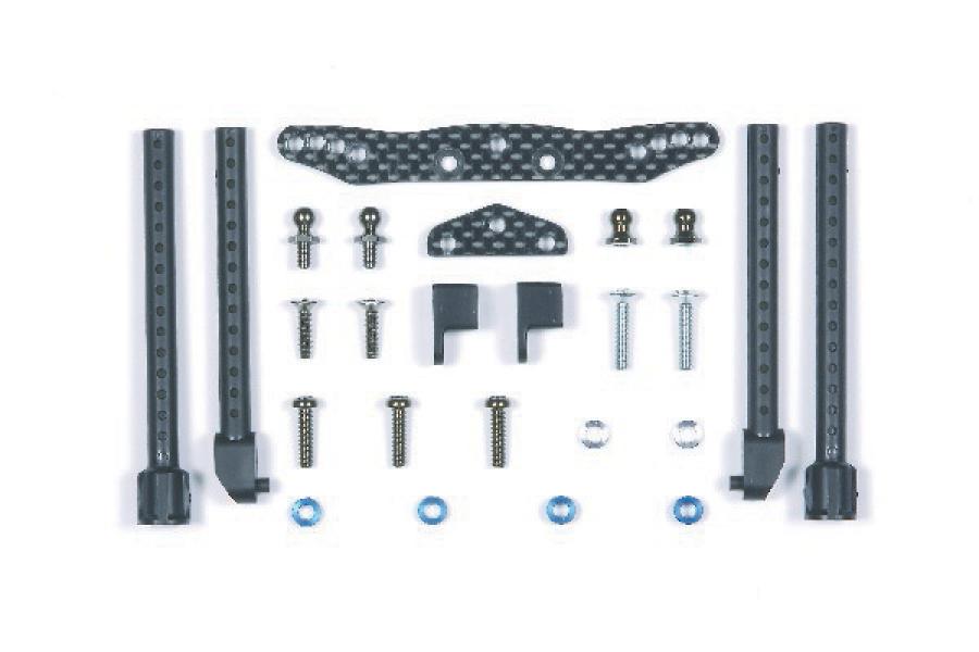 Tamiya TT-01E carbon damper stay F varaosa