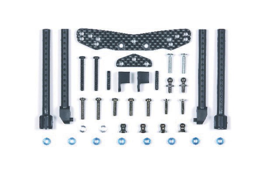 Tamiya TT-01E carbon damper stay R varaosa