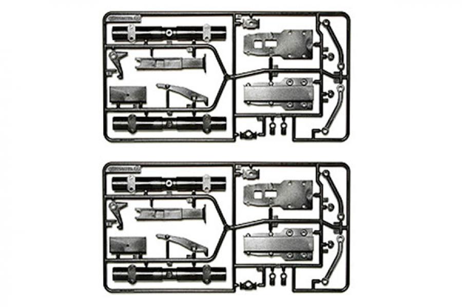 Tamiya Carbon Reinforced Diff Housing for Trailer varaosa