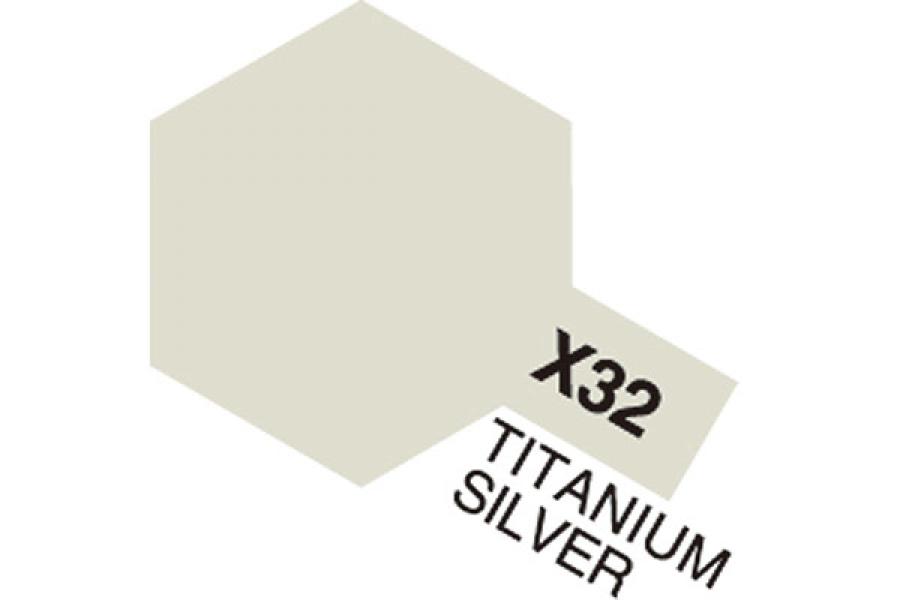 Tamiya Acrylic Mini X-32 Titan. Silver akryylimaali