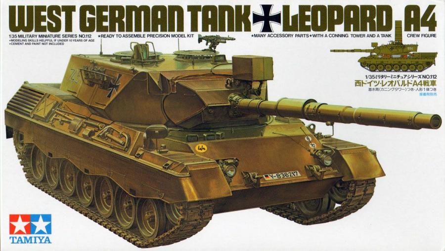 Tamiya 1/35 German Leopard 1A4 Tank pienoismalli