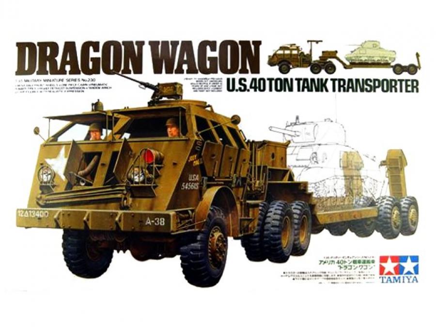 Tamiya 1/35 US 40t Tank Trans. Dragon Wagon pienoismalli