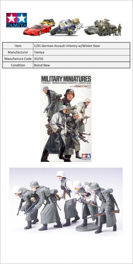 Tamiya 1/35 German Assault Infantry Winter figuuri