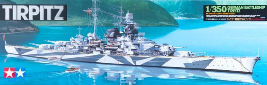 Tamiya 1/350 German Battleship Tirpitz pienoismalli