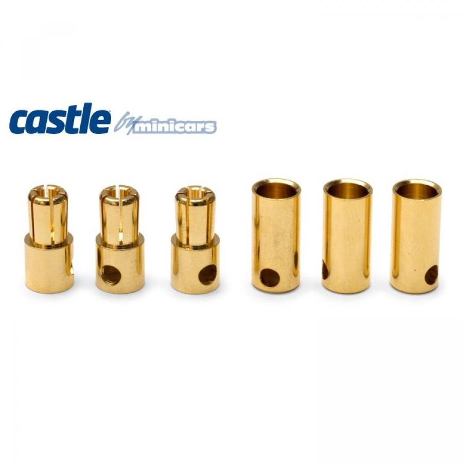 Set of 3 female and male 5.5mm connectors