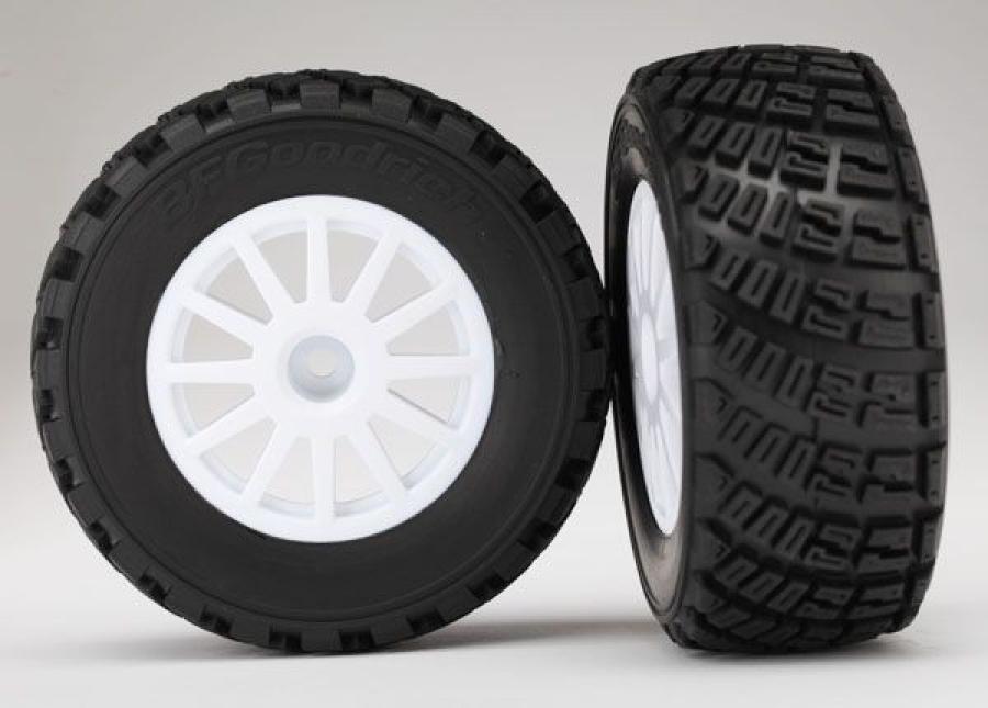 Traxxas Tires & Wheels BFGoodrich S1/White Rally 1/10 TSM (2) TRX7473R