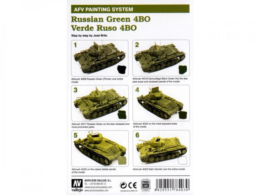 Russian Green 4BO paint set
