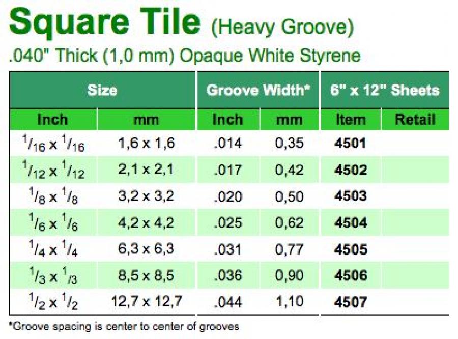 SquareTile 1x150x300 12.7x12.7