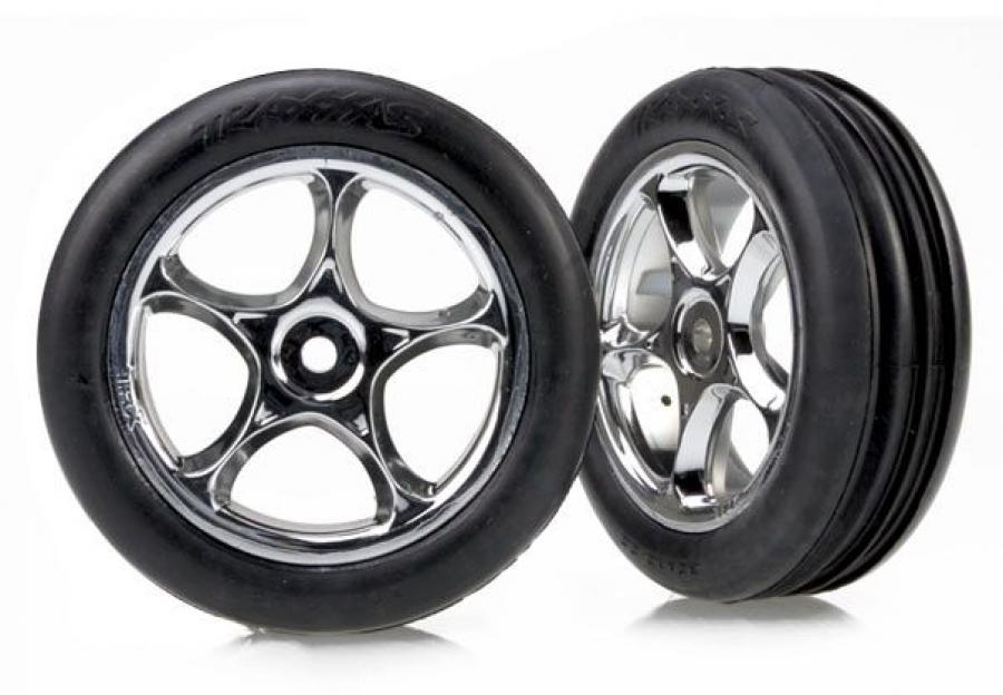 Traxxas Tires & Wheels Alias Soft/Tracer Chrome 2.2" 2WD Front (2) TRX2471R