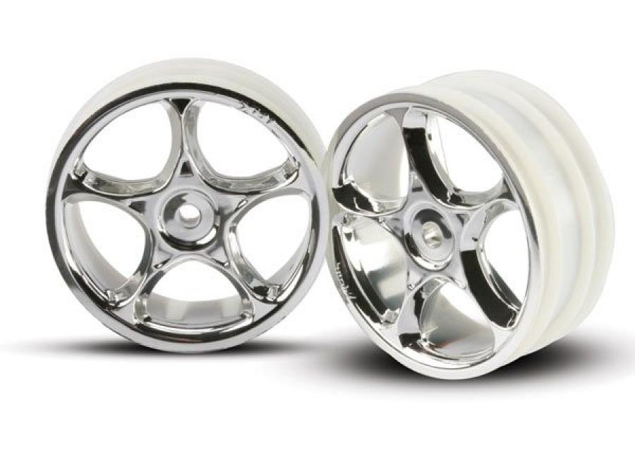 Traxxas Wheels Tracers Chrome 2.2" 2WD Front (2) TRX2473