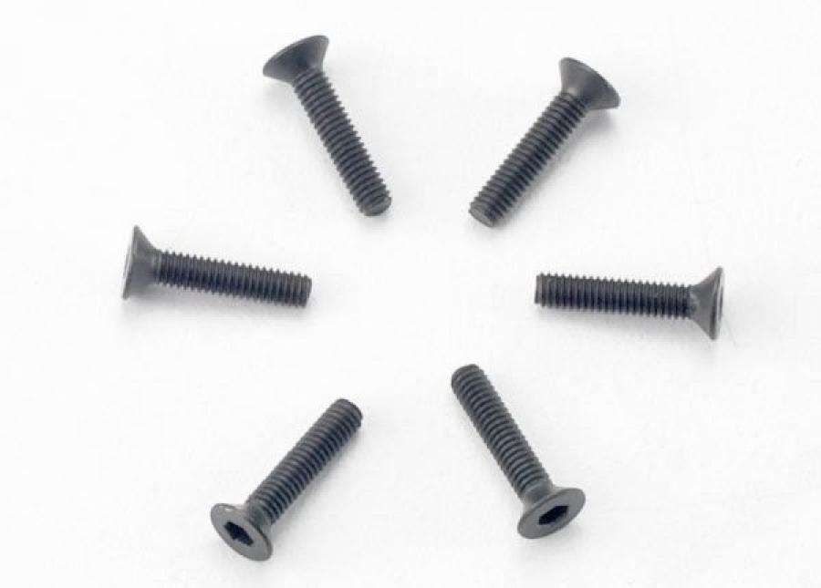 Traxxas Screws M2.5x12mm Countersunk Hex Socket (6) TRX2526