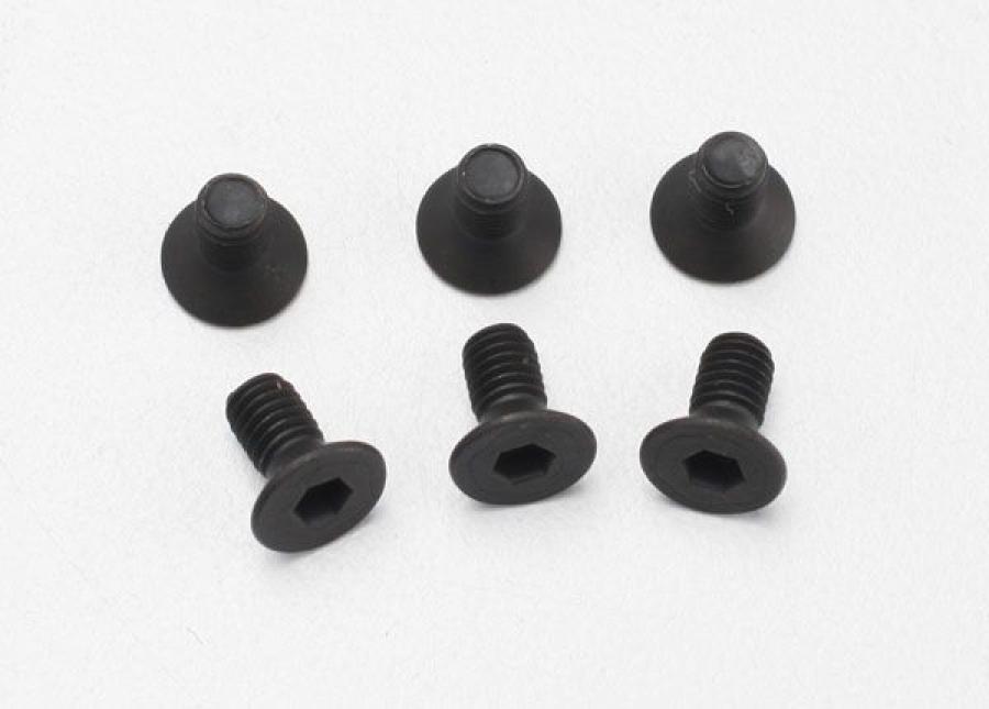 Traxxas Screws, 3x6mm countersunk machine (6) (hex drive) TRX2534