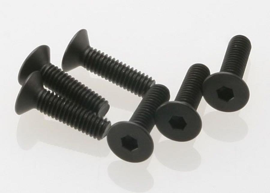 Traxxas Screws M4x15mm Countersunk Hex Socket (6) TRX2546