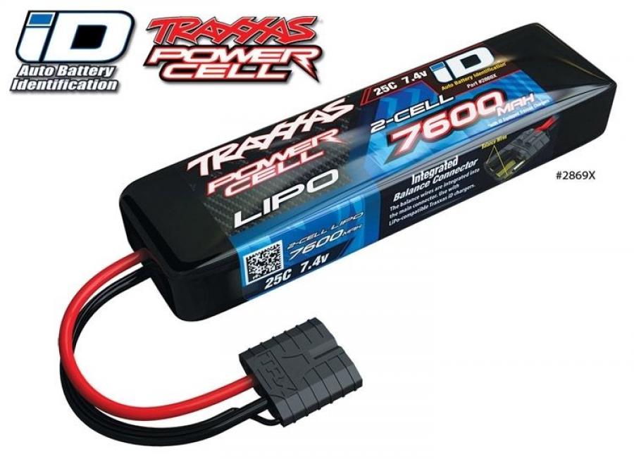 Traxxas Li-Po Battery 2S 7,4V 7600mAh 25C iD-connector TRX2869X