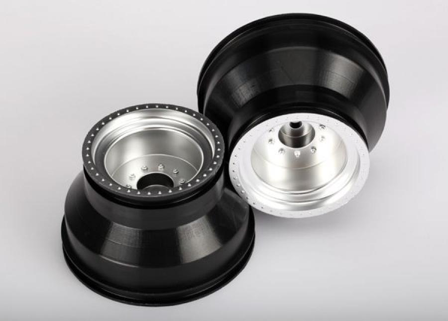 Traxxas Wheels Satin Chrome 2.0/3.0" Truck (2) TRX3666