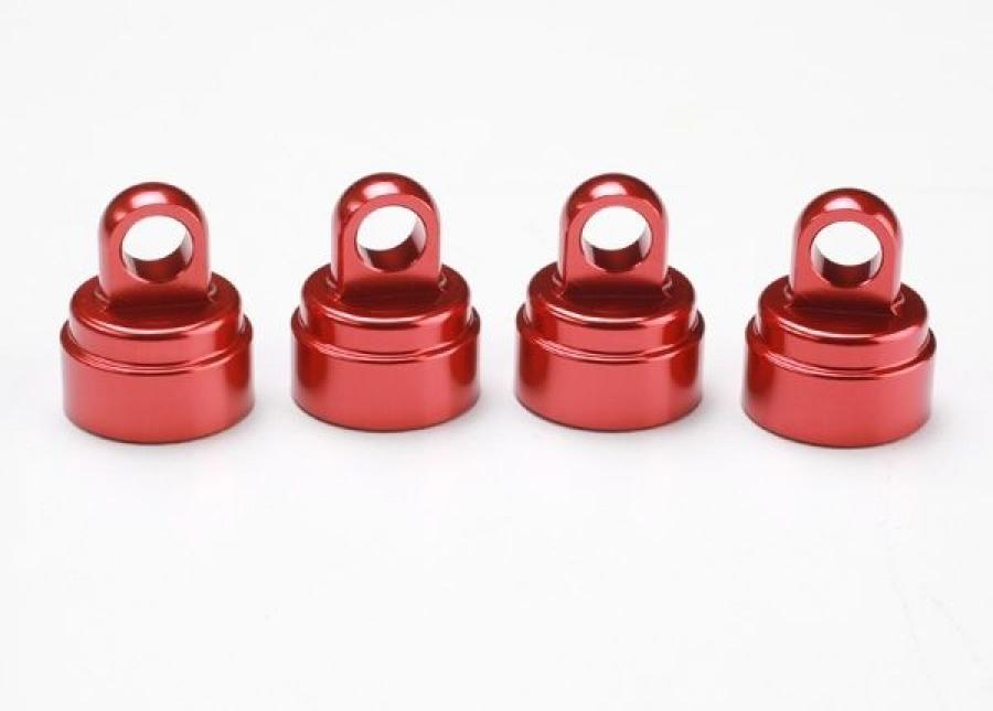 Traxxas Shock caps Red Aluminium (4) Ultra-Shocks TRX3767X