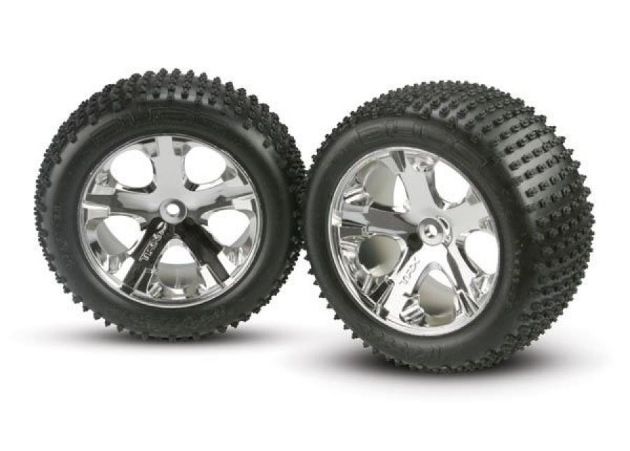 Traxxas Tires & Wheels Alias/All-Star Chrome 2,8" Rear (2) TRX3770