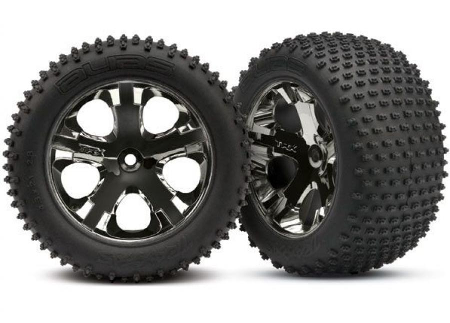 Traxxas Tires & Wheels Alias/All-Star Black Chrome 2.8" TSM Rear (2) TRX3770A