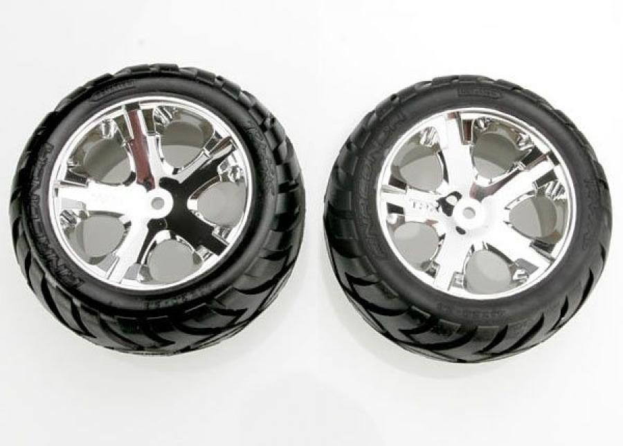 Traxxas Tires & Wheels Anaconda/AllStar Chrome 2,8" Rear (2) TRX3773