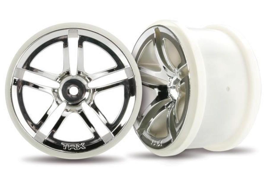 Traxxas Wheels Twin-Spoke Chrome 2.8" (2) TRX3774