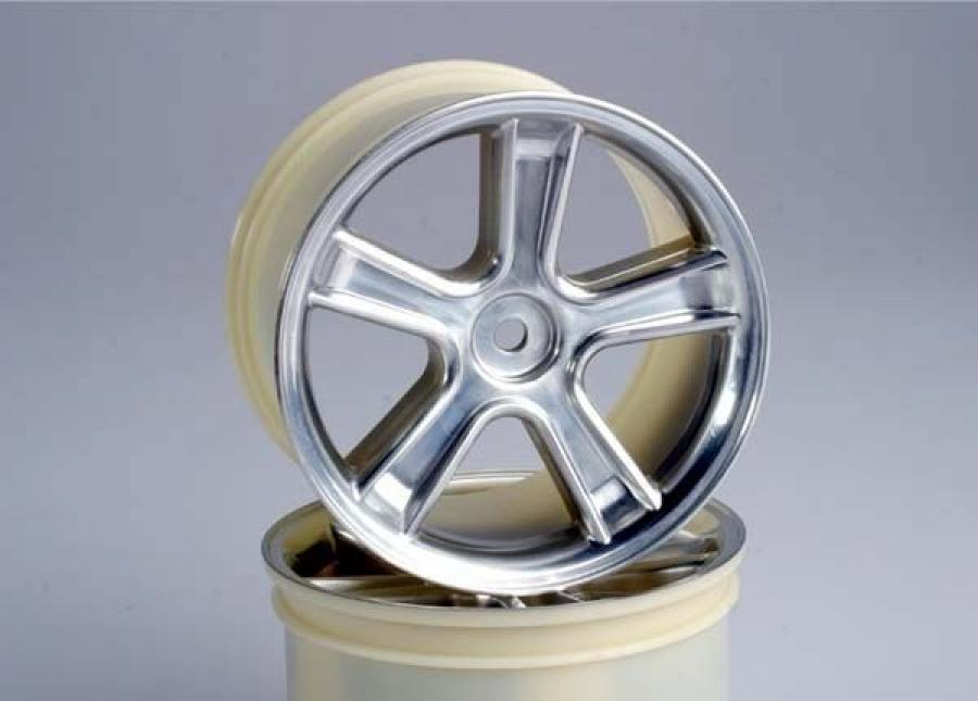 Traxxas Wheels Maxx 5-Spoke Satin Chrome (2) TRX3972