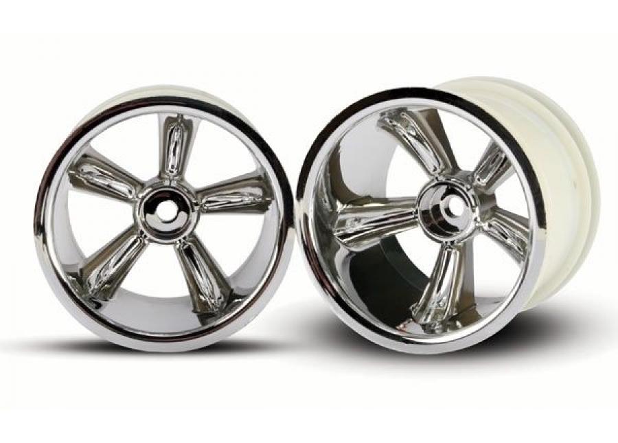 Traxxas Wheels Pro-Star Chrome 2.2" Nitro Rear (2) TRX4172
