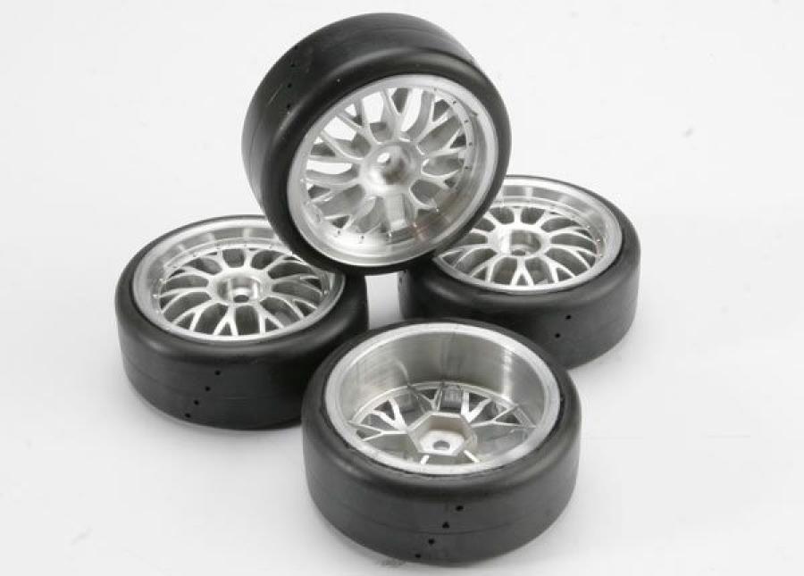 Traxxas Tires & Wheels Pro-Trax/BBS Chrome 1.9" (4) TRX4873