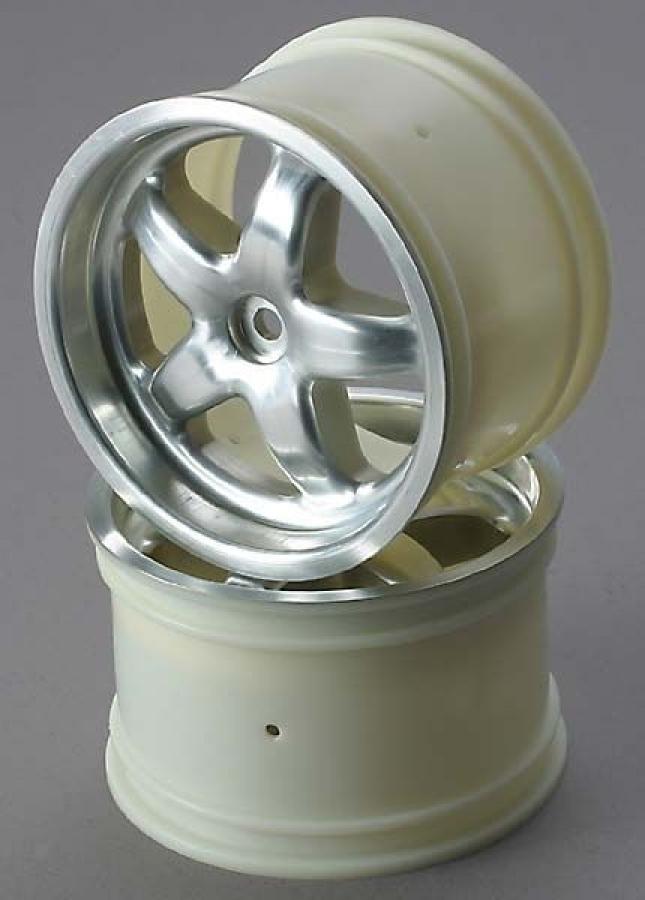 Traxxas Wheels 5-Spoke Satin Chrome 3.2" (2) TRX4972