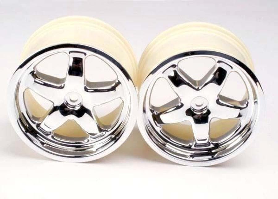 Traxxas Wheels 5-Spoke Chrome 3.2" (2) TRX4972X