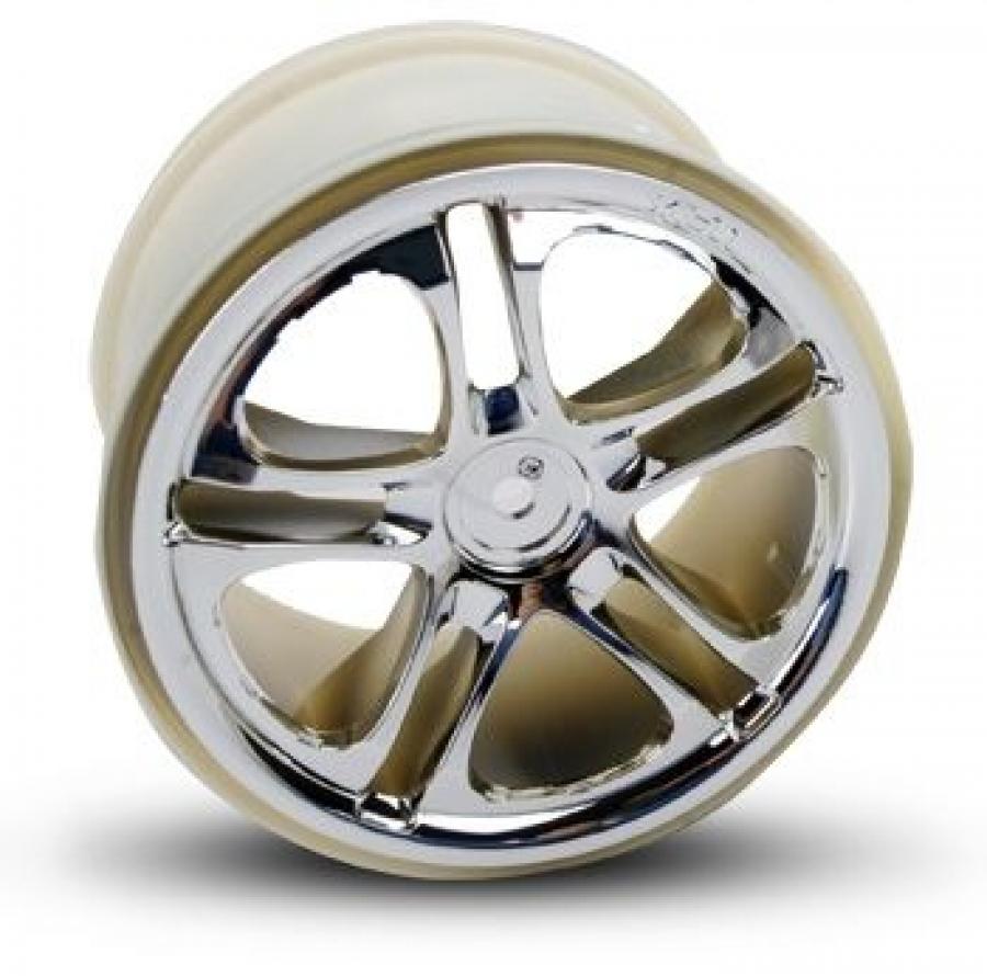 Traxxas Wheels Split-Spoke Chrome (14mm) 3.8" (2) TRX5172X