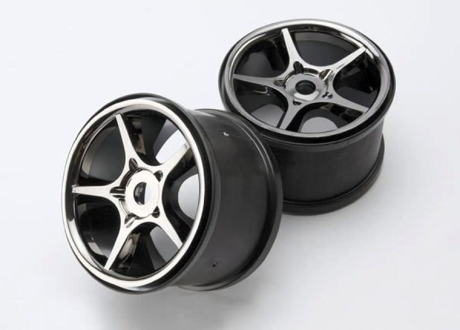 Traxxas Wheels Gemini Black Chrome (17mm) 3.8" (2) TRX5372X