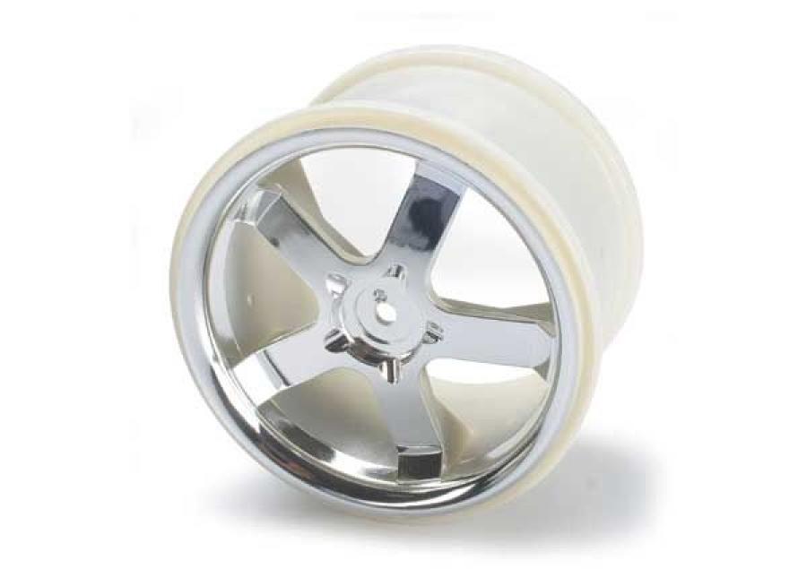 Traxxas Wheels Hurricane Chrome (14mm) 3.8" (2) TRX5373