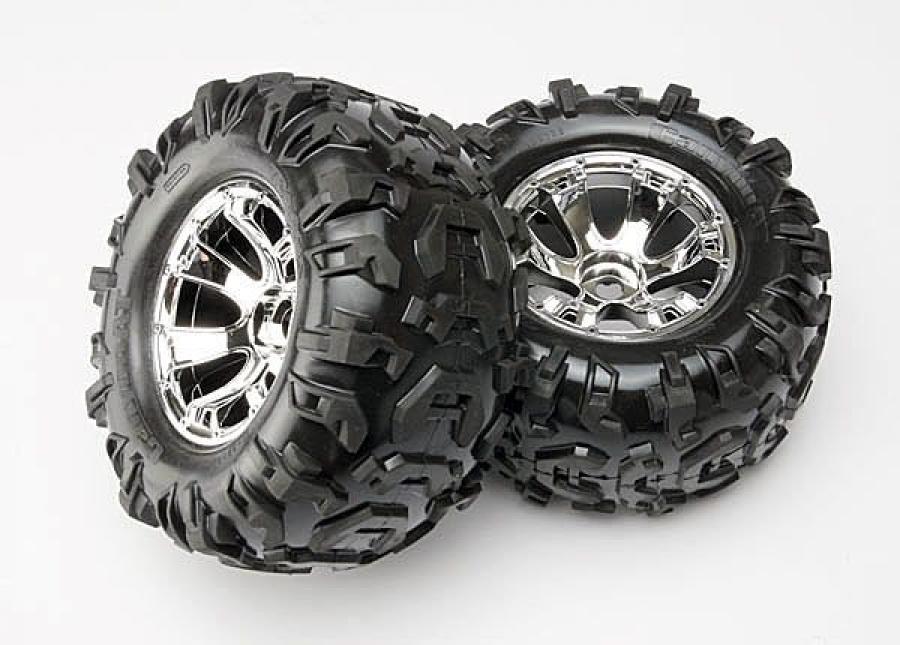 Traxxas Tires & Wheels Canyon AT/Geode (17mm) 3.8" (2) TRX5673