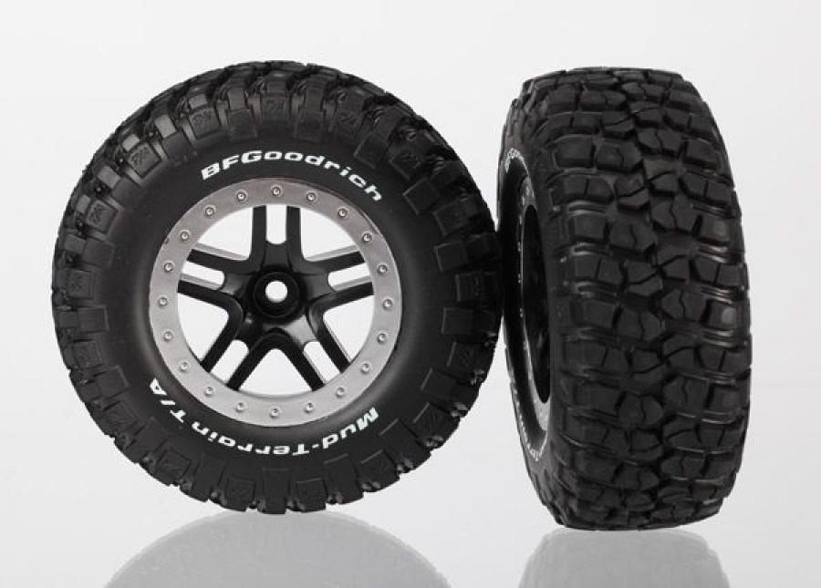 Traxxas Tires & Wheels BFGoodrich/S-Spoke Black-Satin 2WD Front (2) TRX5885