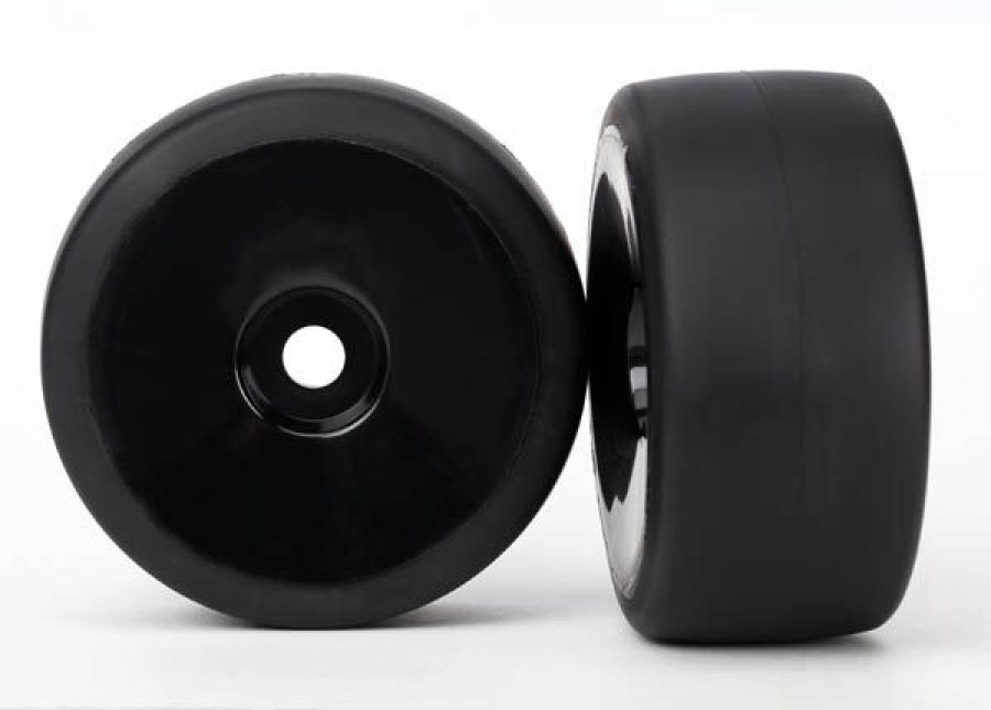 Traxxas Tires & Wheels Slicks S1/Dished Black Front (2) XO-1 TRX6475