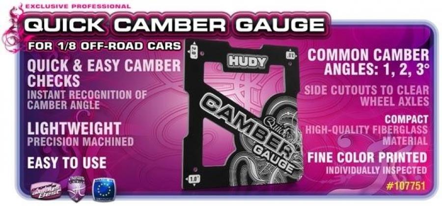 Hudy Quick Camber Gauge 1-2-3deg  1/8 Off-Road 107751