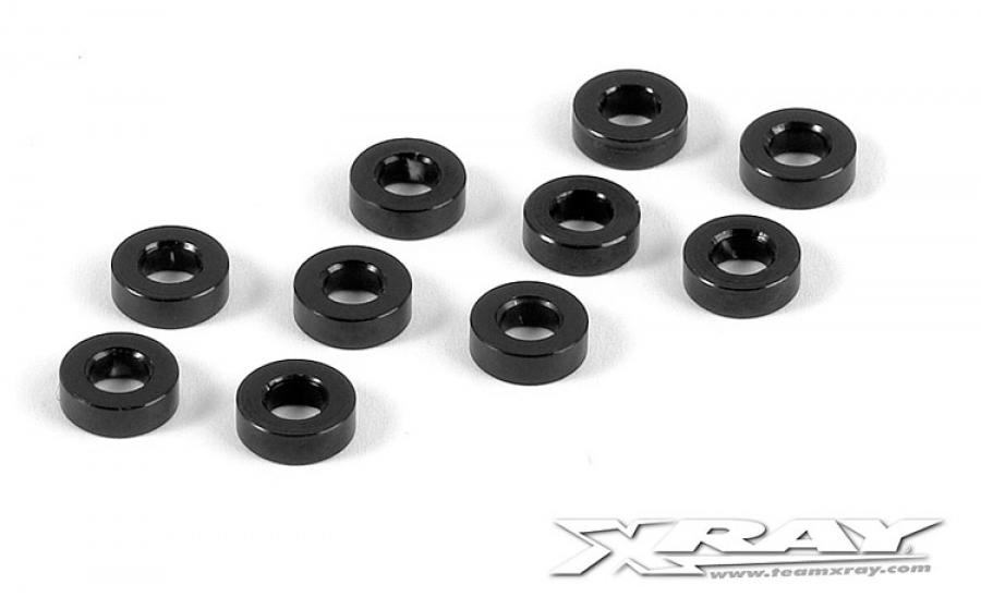 Xray  Shims alu 3x6x2.0mm Black (10) 303123-K