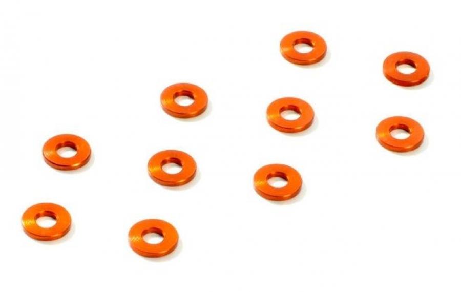 Xray  Alu Shims 3x7x1mm Orange (10) 303136-O