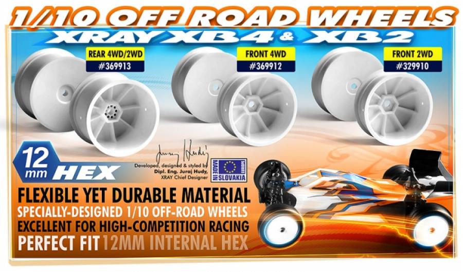 Xray  Wheels Aerodisk 2WD Front 12mm Hex (2) 329910