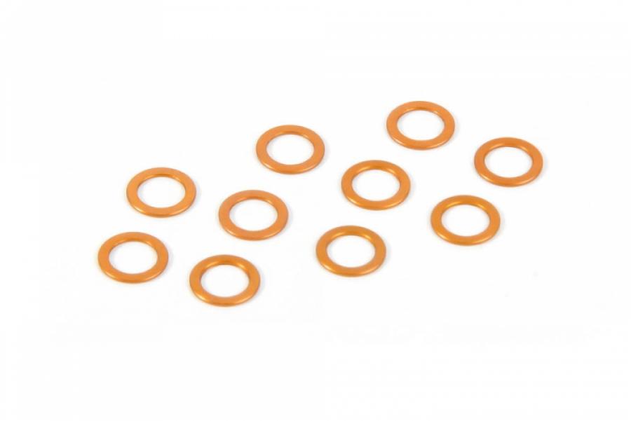 Shims alu. 5,3x7,8x0,5mm Orange (10)