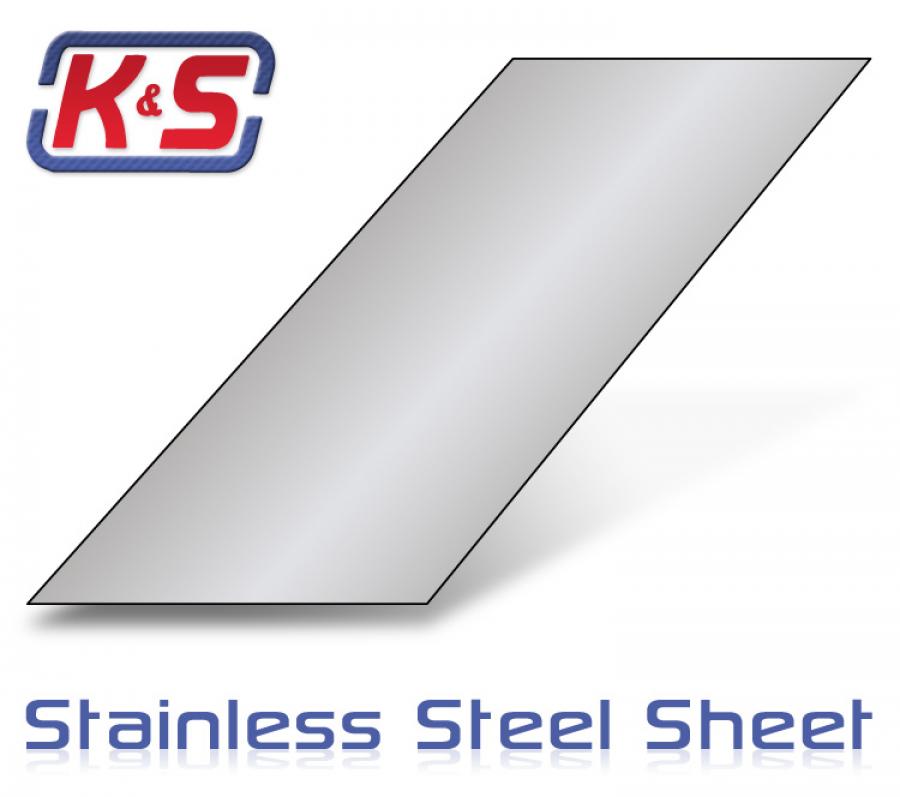 .018 Stainless Steel Sheet Metal 4" x 10" (6pcs)
